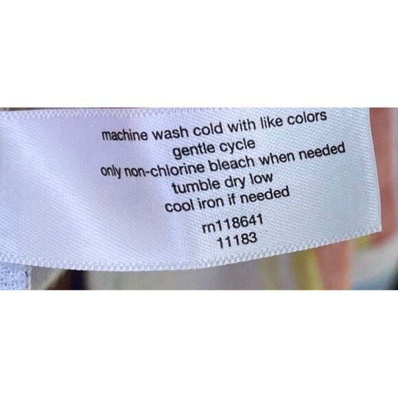 Lane Bryant No-Peek Collection Womens Striped Button Down Shirt Size 18/20 Linen - Picture 8 of 8